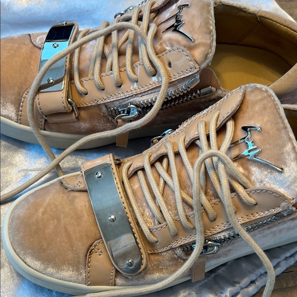 Giuseppe Zanotti Beige and Silver Women's Sneakers - Picture 7 of 8